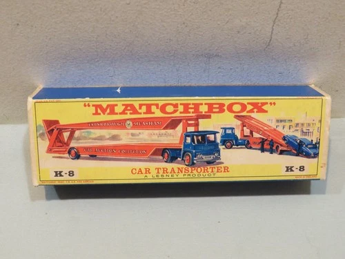 Vintage 1967 Lesney Matchbox King Size K-8 Guy Warrior Car Transporter, Orig Box