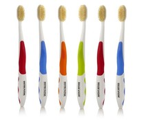 Soft Flossing Toothbrushes for Adults, Value 6 Pack, Ultra Clean Manual Tooth...