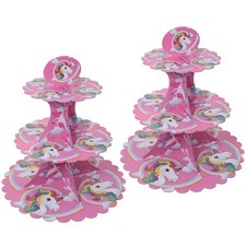  2 Pcs Party Cupcake Holder Stand Decorations Stands for Afternoon Tea