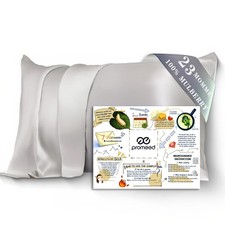 PROMEED 100 Mulberry Toddler Silk Toddler/Travel-13"x18", Light Grey