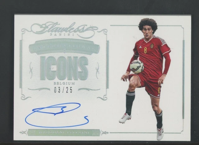 2015-16 Panini Flawless Soccer International Icons Marouane Fellaini AUTO 3/25