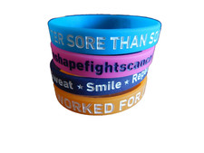 IN-SHAPE HEALTH CLUB FITNESS GYM WORKOUT SILICONE RUBBER WRISTBAND SET OF 4 NEW