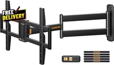 Corner TV Wall Mount Long Arm Bracket for 32 to 75 Inch TVs Full Motion 100 lb