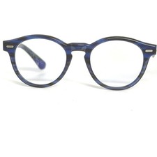 Calvin Klein CK21518 438 Blue Striped Round Eyeglasses Frames 51-21-150 21858