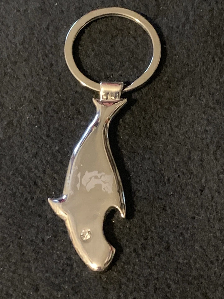 Silver Toned Metal Shark Bottle Opener Keychain Keyring Mazatlan - Image 4 of 4