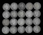 Barber Half Dollar Roll (20 Coins) 90% Silver (1897-1914) Lot C74