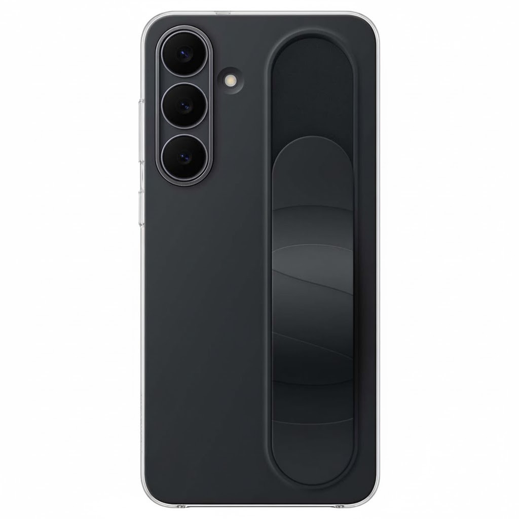 Coque en silicone Galaxy S25 FE au design épuré avec anneau de maintien et support intégré