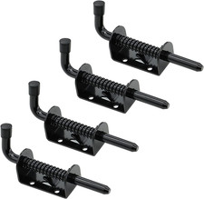 4 Packs 5 Inch Spring Loaded Barrel Bolt Latch Pin, Heavy Duty Steel Sliding Doo