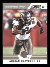 2012 Score Adrian Clayborn #124 Scorecard