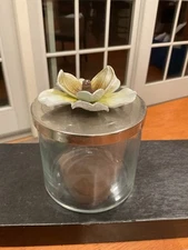 Michael Aram Magnolia Candle Holder Vintage Jar