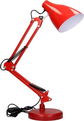 Virone DIAN Schreibtischlampe E27 Stahlbefestigung Kabellänge 110 cm (Glühbirne 