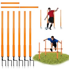 Hikeen Adjustable Length Soccer Agility Training Poles and Football Obstacle ...