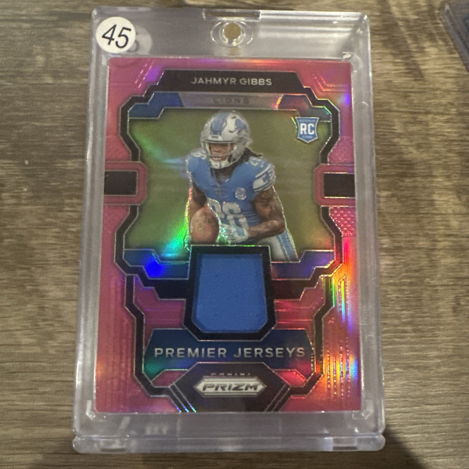 2023 Panini Prizm - Premier Jerseys Pink Prizm #PJ-JG Jahmyr Gibbs (MEM, RC)