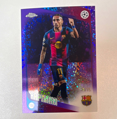 Topps Chrome Raphinha FC Barcelona 2024/25 UCL #97 Serial Numbered /75
