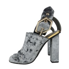 Just Cavalli Damen Schuhe Sandalen Gr. 38 Grau Sommer Sandaletten