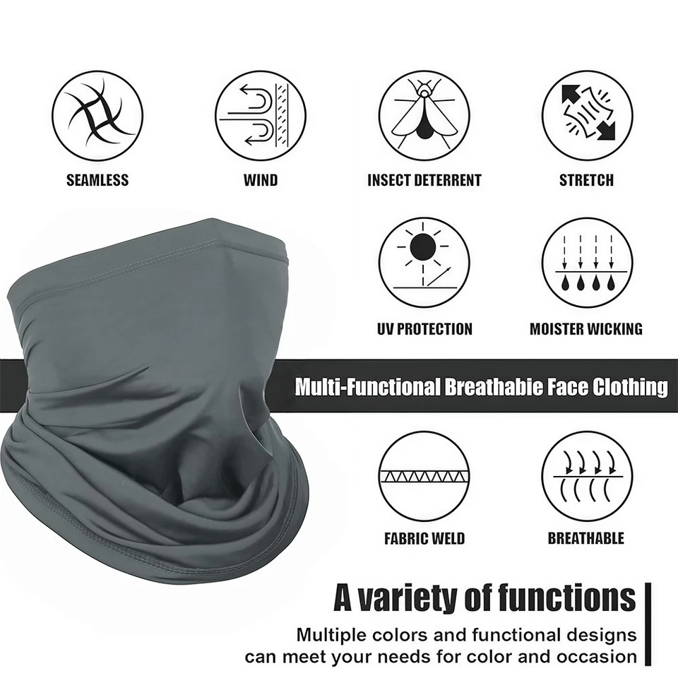 6-18pcs Cooling Face Scarf Sun Shield Neck Gaiter Balaclava Neckerchief USA - Image 2 of 4