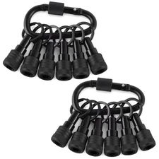 Bit Holder Key Chain 12 Pcs Set, 1/4 Inch Socket Hex Shank Bit Holders Keychain