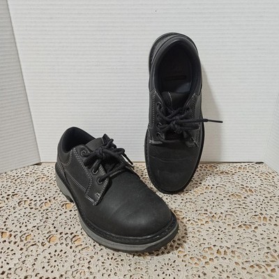 George Men's Memory Foam Black Casual Rugged Durable Lace-up Boots Shoes Size 7