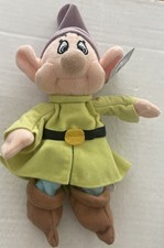 RARE Walt Disney Store 8" DOPEY The Seven Dwarves Plush Beanbag Plush about 8"
