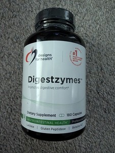 Designs for Health Digestzymes Enzyme 90 Capsules Betaine HCl Digestive Support