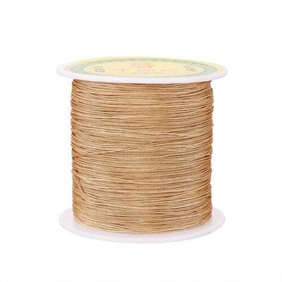Pandahall 150 Yards Nylon Beading Cord 0.5mm, Burlywood-nylon Cord-150yards 