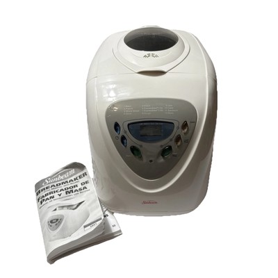 Sunbeam Bread Maker Machine White Model 5891 Programmable Manual Tested Working