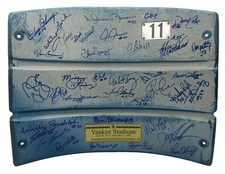 Yankee Greats Multi-Signed (30) Old Yankee Stadium Seat Back #11 PSA/DNA 205652