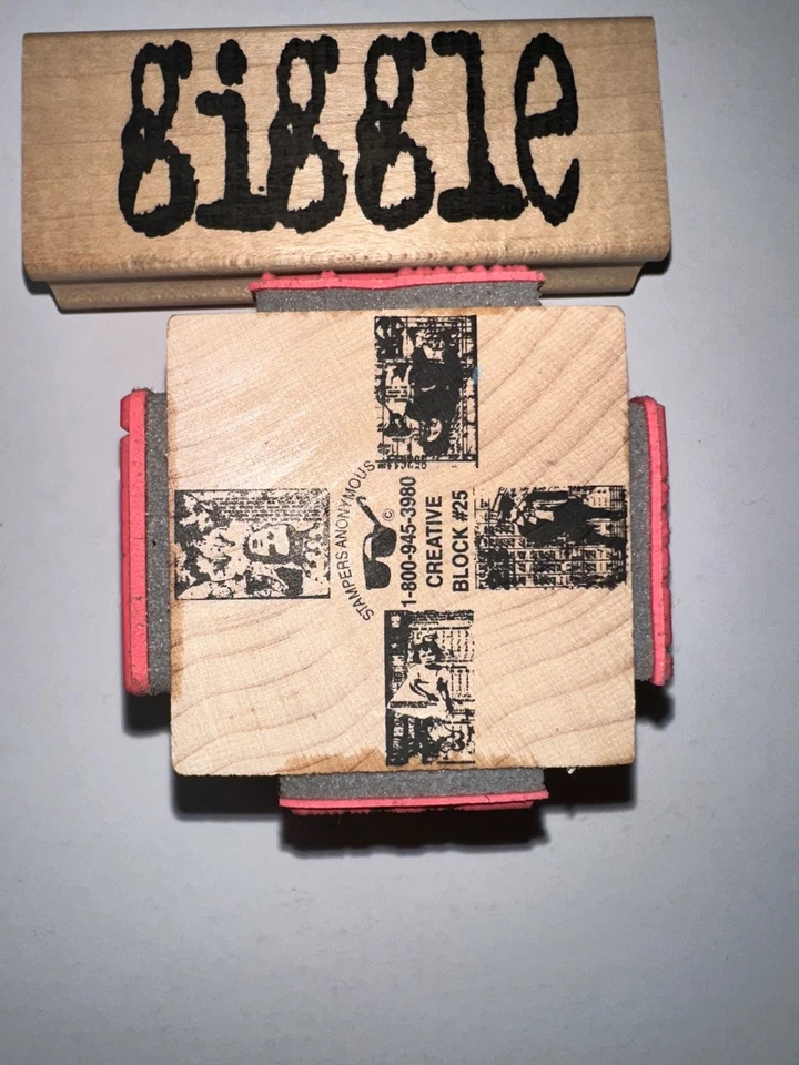 Tim Holtz Stampers Anonymous Wooden Rubber  Stamp Creative Block #25 Lot Rare - Изображение 4 из 4