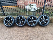 JAGUAR XF X250 FACELIFT SET OF 4 20" BLACK ALLOY WHEELS WITH TYRES BW8M-1007-AA