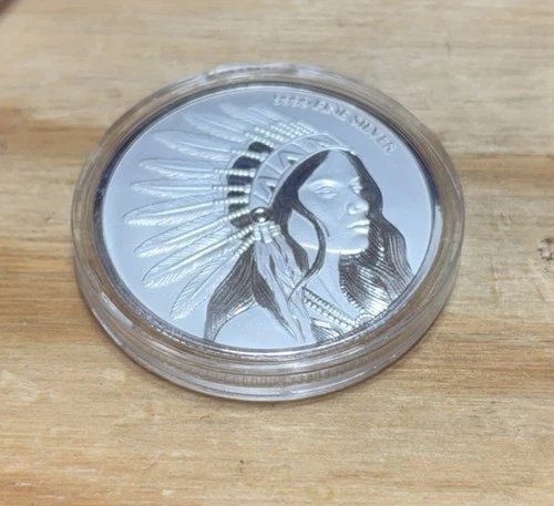 Native American Silver One Ounce 9999 Fine Silver Round