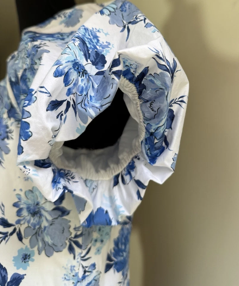 MArt Class Floral Fit & Flare A-Line Dress Girls 16/18 Puff Sleeve - Image 4 of 4