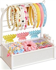 Headband Holder Stand Hair Accessories Organizer for Girls with Storage Base,...