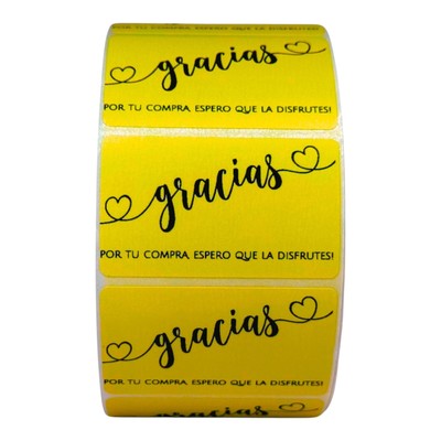 GRACIAS por tu compra  Latina Owned Small Business Thank You Stickers Spanish