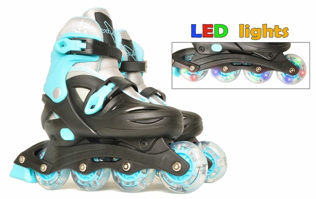 Gonex Inline Skates for Girls Boys Kids Adjustable Skates for Teens Women with Illuminating Light Up Wheels for Outdoor Skating