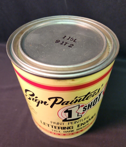 1 Shot Paint Lettering Enamel Pinstriping 1 Quart QT 115L DARK BROWN - Picture 5 of 5