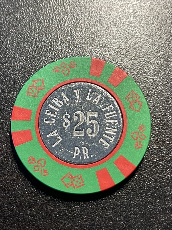 $25 La Ceiba Y La Fuente Puerto Rico Casino Chip Coin Inlay