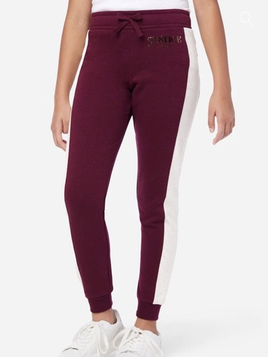 justice girls Block joggers sz 10 (M) Burgundy