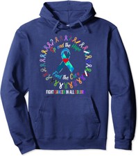 All Cancer Matters Survivors Awareness Fight Ribbon Unisex Hooded Sweatshirt