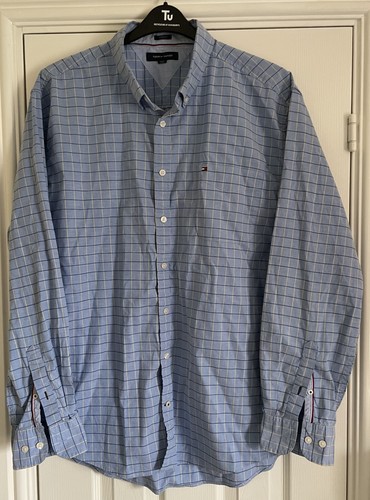 Tommy Hilfiger Men's Long Sleeve Blue Shirt Size 2XL  P2P 25"