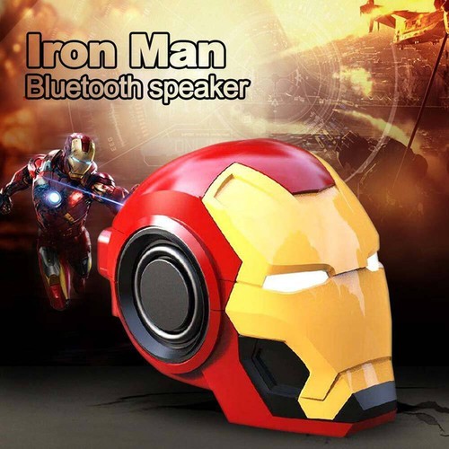 Iron-Man Bluetooth Speaker Marvel Avenger wireless eye with white light gold - Picture 4 of 7