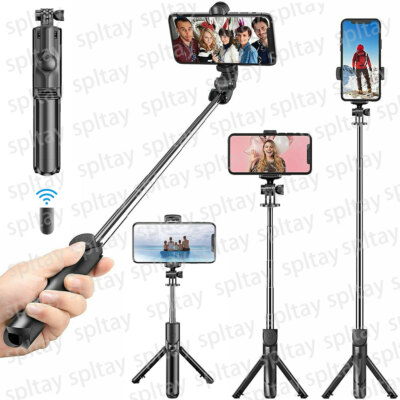 Handy Bluetooth Selfie Stick Stativ mit Fernbedienung 360°Rotation Selfie Stange