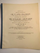 Greifswald - Universität - Rektorwechsel 1873 Franklin --> Ahlwardt / Studentika