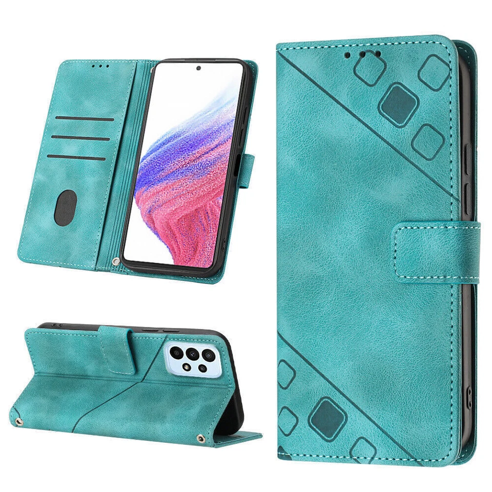 Leather Flip Wallet Phone Case for Samsung A54 A34 A73 A33 A14 A13 A53 A23 A04S - Image 2 of 4