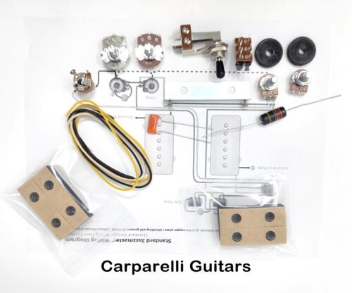 Kit de câblage Carparelli pour guitares Fender Jazzmaster avec casquette Emerson - Photo 1 sur 7