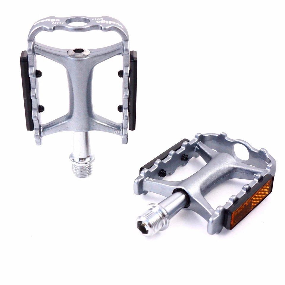 Wellgo M111 9/16" Aluminio Ultraligero Sellado Rodamiento Bicicleta Pedal Rojo -Negro-Gris-Dorado Foto 3 de 4