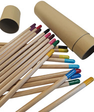 Set 60 Matite Pastelli Colorati Piantabili Ecologici con Semi in Tubo di Cartone