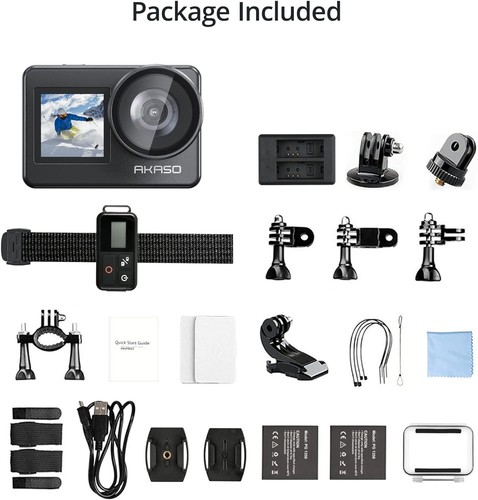 4K WiFi Action Camera AKASO Brave 7 LE | IPX8 Waterproof | Native 20MP | Touch - Picture 3 of 10