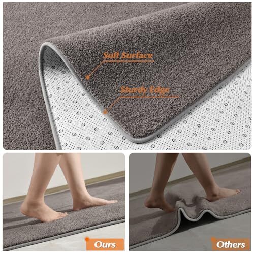 Large Area Rugs for Living Room Bedroom, Super Soft Indoor 4x6 Feet Dark Grey - Picture 6 of 7