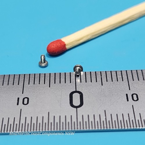 2pc - 10pc M1 x 2mm Micro Slotted Cheese Head Screws A2 Stainless Steel DIN-84 - Picture 6 of 6