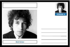 Product Image: Personalities - souvenir postcard (glossy 6"x4", 260 gsm) - Bob Dylan - superb
